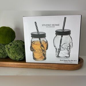 Godinger Skeller Sippy Cups Set Of 2 New In Box